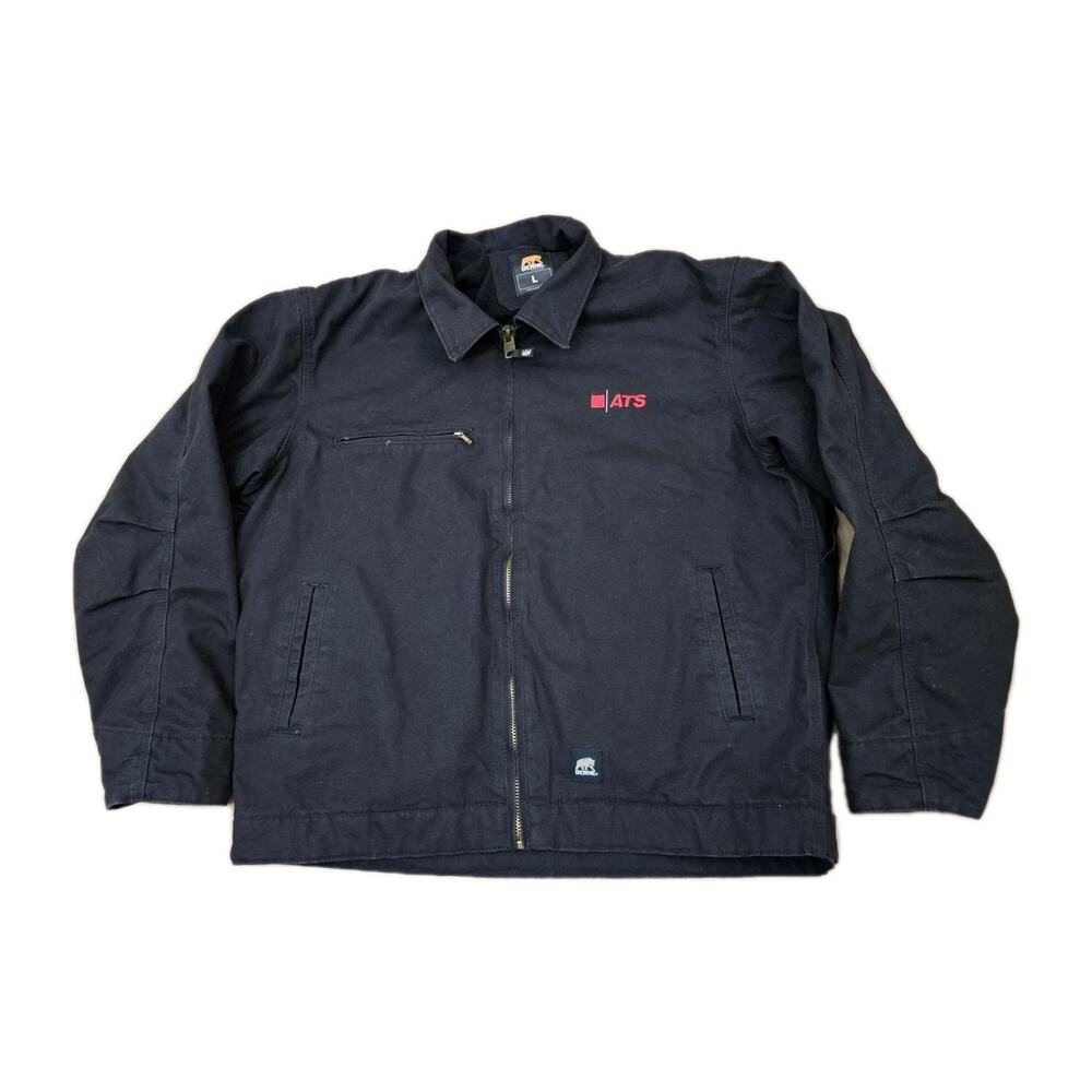 Berne Fleece Lined Highland Gasoline Workwear Jacket Canvas Men’s Size Large
